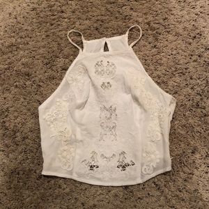 White crop top